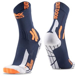 X-Socks Trek Outdoor 4.0 Calzini Trekking Unisex 39-41 | Ventilazione avanzata con AirFlow Channels, protezione tendine d'Achille, comfort ottimale per lunghe escursioni