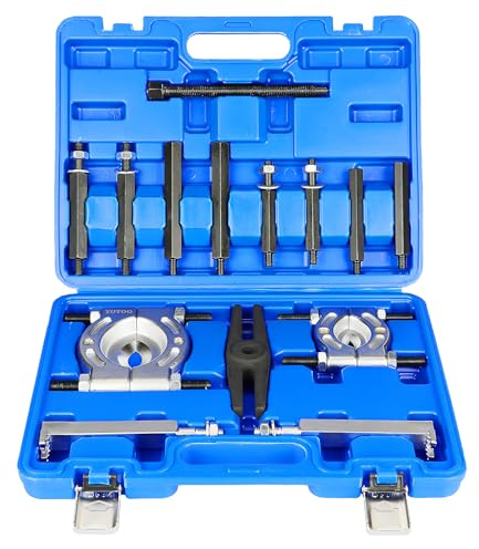 YOTOO Bearing Puller Set, 5 Ton Capacity Bearing Separator Kit with 2 and 3 Jaws, Wheel Hub Axle Puller Set, Heavy Duty Bearing Splitter Tool Kit with Case, Blue