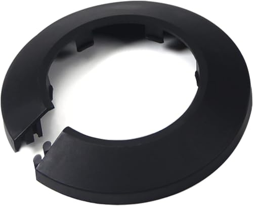 MroMax Passend für 4,8 cm schwarze Kunststoff-PP-Rohrabdeckung, 50 mm, 6 Stück Flansch, Wasserrohr, Heizkörper-Dekoration, Rosette, Schnappkappe für Waschbecken-Abfluss- und Entlüftungsrohre, um
