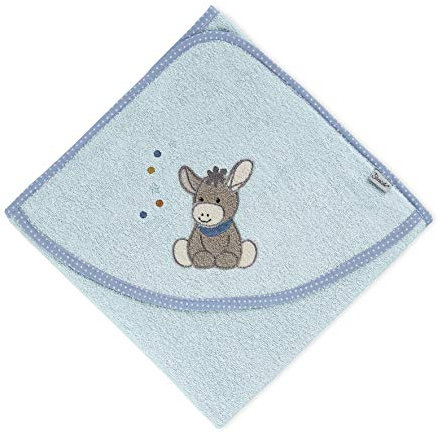 Sterntaler Baby Handtuch Kapuze - Kapuzenhandtuch EMMI - Badeponcho- 100% Baumwolle, schnell trocknend - Badetuch mit Kapuze