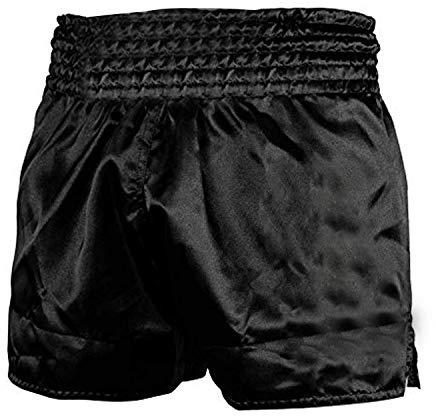 ROAR Muay Thai Shorts Mens Fight Shorts MMA Grapplig Kick Boxing Training Fitness Trunks Martial Arts (Black, Small)