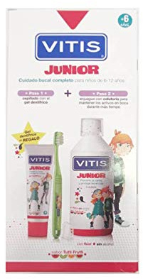 Vitis junior pack pasta + colutorio + cepillo