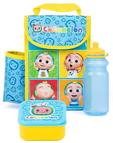CoComelon Lunch Box Set for Kids | Orange and Blue Learn Space Adventure | Toddlers' Nursery School Food Carrier