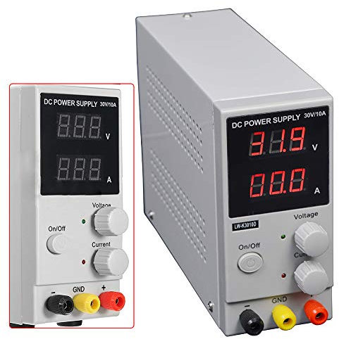 RibasuBB Fuente de alimentación para laboratorio, fuente de alimentación digital de CC 220 V CC, regulable, estabilizada, pantalla digital