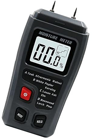 5 Humidimètre en bois | Détecteur numérique d'humidité de type broche pour l'humidité,Capteur d'humidité numérique pour capteur d'humidité, précis pour le travail du bois de chauffage au sol en bois