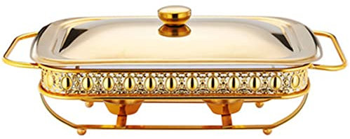 Samnuerly Chafing Food Warmer Chafing Dish Buffet Set Warmhaltetablett mit Deckel Edelstahl mit Geschirr Buffet Server Caterings Partys verwenden