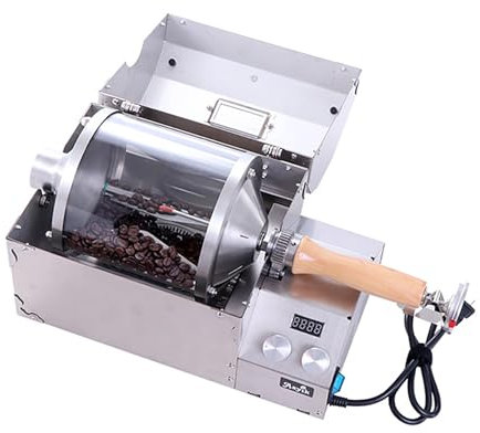 Electric Coffee Roaster Machine - 400g Capacity, Carbonfiber Heating Flameless, for Home Baristas, Nuts, and Grains,Adjustable Temperature and Roating Speed