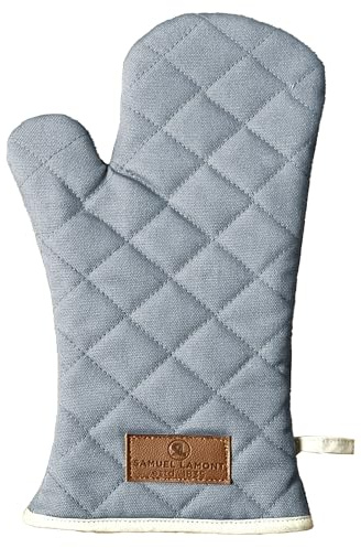Samuel Lamont Ofenhandschuh-Handschuhe – Premium hitzebeständige Canvas-Ofenhandschuhe zum Backen und Kochen | Grau | Einheitsgröße