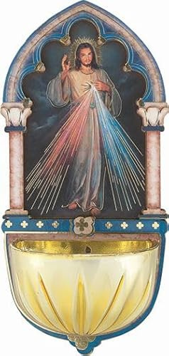 Hirten Divine Mercy Holy Water Font for Home Wall