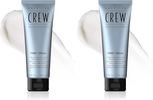 AMERICAN CREW – Fiber Cream, 100 ml, Stylingcreme für Männer, Haarprodukt mit mittlerem Halt, Stylingprodukt für flexibel formbares Haar & Finish mit natürlichem Glanz (Packung mit 2)