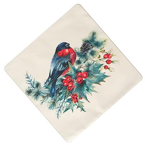 Holibanna Weihnachtskissenbezug Rückenkissenbezug Kissenbezug Malerei Girlande Aus Hochwertigem Flachs Mit Schöner Textur Und Angenehmem Tragegefühl Für Auto Sofa Und Büro