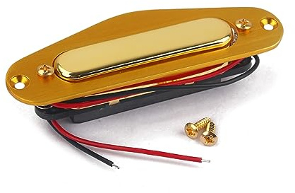 Goldener Alnico-5 Einzelspulen Tonabnehmer für E-gitarre 5 Stück | Kohlefaser Abs, Ersatzteil für E-gitarre und Bass, Einfache Montage, Selbstgemacht Teile für Musikbands und Lernende