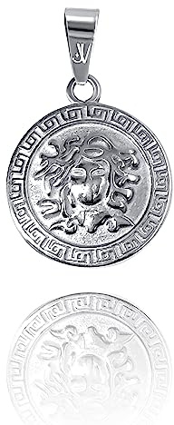 JVillion Medusa Schlangenkopf Anhänger Silber Herren Streetwear Schmuck wasserfestes Design Geschenk Männer
