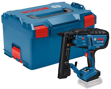 Bosch Professional 18V System Chiodatrice per legno a batteria GTH 18V-38 M (motore brushless, modalità di azionamento singola/a ripetizione, senza batterie e caricabatteria, in L-BOXX)