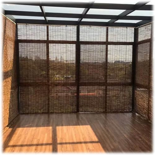 Natur Bambus Jalousien Bambus-Rollo Wetterfest & Sonnenschutz Für Garten Fenster Rollo Bambus 60 80 100 115 130 150 165cm Outdoor Bambus Vorhang Für Balkon Terrasse Küche