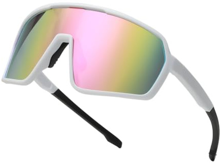 LJCZKA Sport Sonnenbrille Herren Damen, Radsport Sonnenbrille Fahrradbrille für Autofahren Angeln Klettern Golf UV400 Schutz