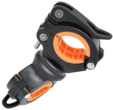 HONMEET Fahrradlicht Halterung Mit Drehbarem Led Taschenlampenhalterung Kunststoffhalter Schnellbefestigung Für Mountainbike Frontlicht Schwarz Orange