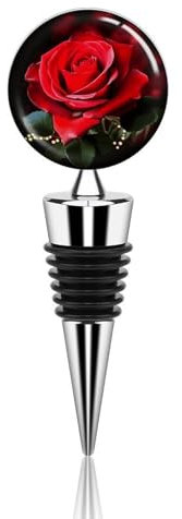 Rose Flower Bottle Stopper Beverage Bottle Sealer Reusable Wine Stopper Personalised Champagne Stopper Unique Wine Bottle Corks Keep Fresh Suitable for Standard