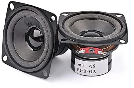 2 Piezas de Altavoces portátiles Miniatura 8 Ohm 10W Altavoces Multimedia de Rango Completo DIY para Sistema de Sonido Home Theater(8Ohm)