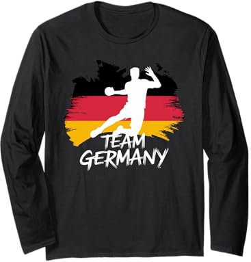 Handball Trikot Deutschland T Shirt, Handball Fanartikel Langarmshirt
