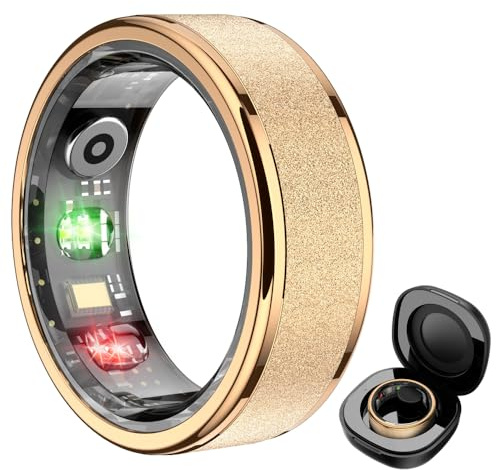 COLMI R10 Smart Ring for Women, Smart Health Ring with Heart Rate, Blood Oxygen, Sleep Monitoring, Pedometer, and Fitness Tracker, No Subscription Fee. (Rose Gold, 8#)