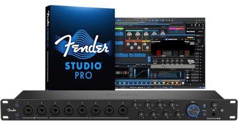 Fender Quantum LT 16 | Interface audio USB-C 8 sorties 16 pour la production musicale, huit préamplis micro MAX-HD, 14 entrées ligne, pilotes à faible latence, bouchon, sorties équilibrées