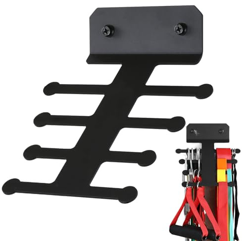 Estante de almacenamiento para gimnasio, organizador de pared, soporte de banda de resistencia, soporte de equipo de espina de pescado, gimnasio en casa, salas de fitness, estudios, áreas de
