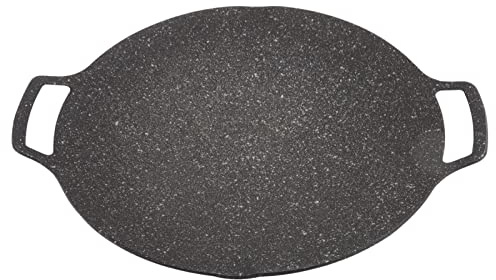 RASTKY Koreansk BBQ Teppanyaki-panna - Aluminiumlegering köksredskap för matlagning grillad kött - lämplig för många typer av livsmedel (universell typ 33 cm)