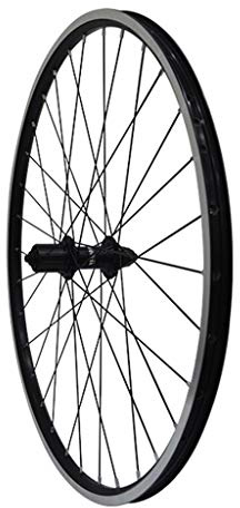 Cykelhjulset Svart cykelhjul 26 MTB Dubbelväggig aluminiumfälg Däck 1.75-2.1 V-broms 7-11-växlad Tätad nav Snabbkoppling 32H(Rear)