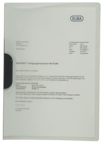 Oxford Klemm-Mappe, mit clip-fix-System, farblos, 10er Pack