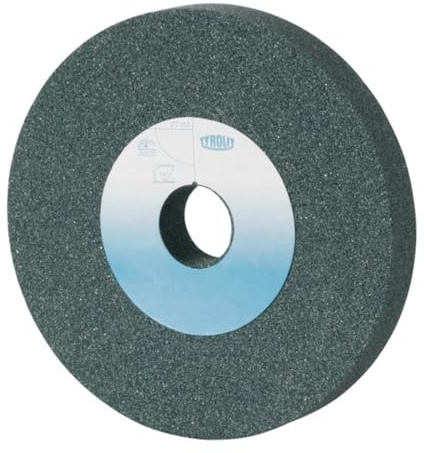 Tyrolit Schleifbockscheibe 175x25x32 mm SC80, Siliziumkarbid, Grün, für Hartmetall und Gusseisen, inkl. Reduzierringset