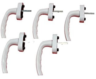 HOPPE Fenstergriff/-Olive Secuslik Atlanta weiß 5 Stück –Aluminium weiß – inkl. Befestigungsschrauben 10 Stück für Dreh-/Kippfenster - UPR logo