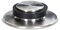 Stoppwerk Bodentürstopper Rund und Flach - Türstopper Edelstahl mit Gummipuffer inkl. Befestigungsmaterial zum Schrauben am Boden - Ø5,3cm H:1,4cm
