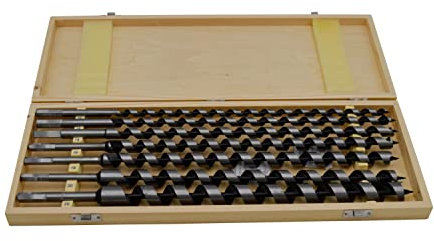 Bohrer Set 7 Schlangenbohrer Holzbohrer 10-25 x 460 mm Sortiment Bohrerkassette