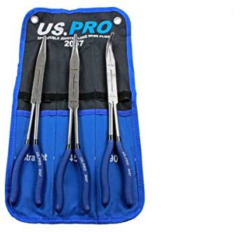 US PRO 3PC Double Jointed Long Nose Pliers 2057