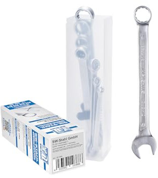 SW-Stahl 00166L Gabelringschlüsselsatz 1/4-3/4 Zoll, 8-teilig I Maulschlüssel-Set I Ringschraubenschlüssel I Doppel-Schraubenschlüssel I Ringmaulschlüssel I Gabelschlüssel-Satz I Ringschlüssel