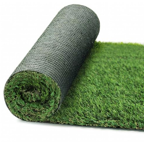 OLIVO.shop Prato sintetico 30 mm, Rotolo Erba Artificiale Sintetica 2x9 mt | Spessore 30 mm, Rotolo prato finto effetto erba vera, giardini, terrazze, fondo piscina, interno esterno LUXURY GRASS GREEN