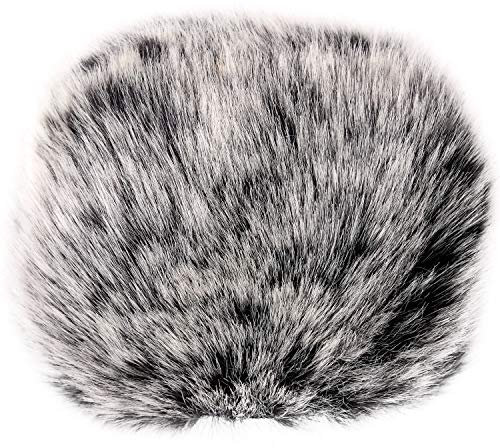 ChromLives Furry Windscreen Muff, Mic Cover Wind Muff, Outdoor Microphone Wind Cover Compatible with Zoom H5 H6 and More, Gray