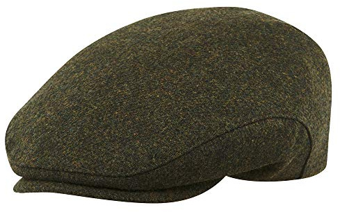 Sterkowski Modell Derby | 100% Merinowolle Schiebermütze für Herren und Damen | Schirm Winter Merino 61 cm Khaki