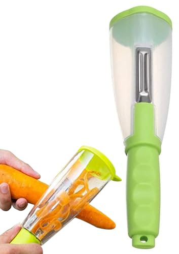 Hitburu Pelapatate Multifunzionale in Acciaio Inossidabile - Manico Comodo e Lame Affilate per Cucina