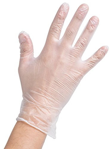 Thali Outlet - Clear Vinyl Powder Free Gloves Medium 100 Pack - Examination/Food Safe/Single Use Only - 10 Box