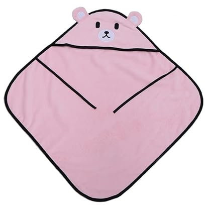 EUYIMOMO Bademantel Hund Badetuch for Haustiere Katzen- und Hundebademantel kreativer Cartoon-Bär Haustier-Badetuch weiches saugfähiges schnell trocknendes Handtuch (Color : A, Size : 35x35cm)
