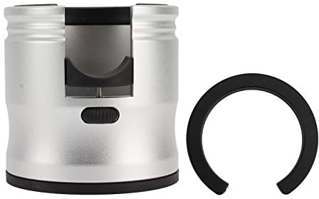 Round Coffee Portafilter Holder, Espresso Tamping Station Aluminum Alloy Espresso Holder Tamper Stand for Most 51mm, 53mm, 54mm, 58mm Coffee Portafilter(Silver)