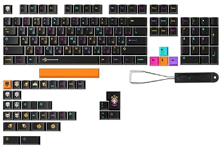 Navna CherryHeight DyeSubbed Keycap Set für 61/64/87/980/104/108 Mechanical Keyboard, English/Japanese/Korean/Russian, CherryMX Switches, Multi-Size Compatibility, Dye-Sublimated Design