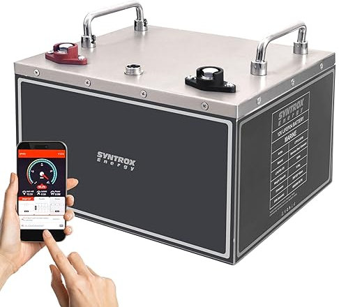 Syntrox Germany Lithium LiFePO4 Wohnmobil Batterie, 12V Untersitz Batterie, Leichtes Kunststoffgehäuse, Schnelle Entladung, Platzsparend (100Ah)