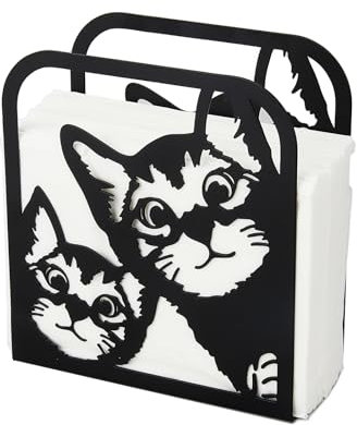 SUPERDANT Kätzchen Serviettenständer Für Tische Eisen Serviettenspender Freistehender Kätzchen Servietten Halter Tisch Taschentuchständer Rustikale Serviettenhalter Für Küchentisch Bauernhaus