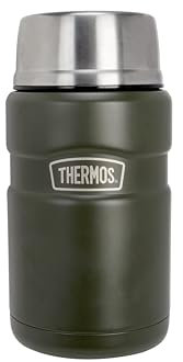 THERMOS Porte Aliments isotherme KING en Acier Inoxydable, Vert Army, 0.71L