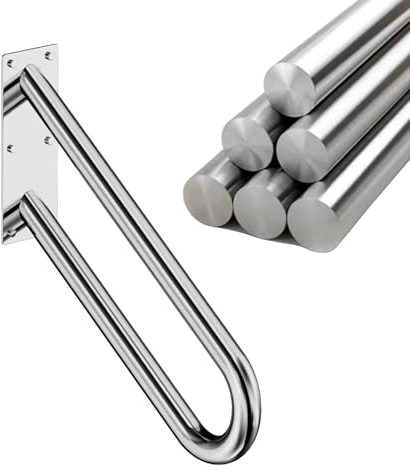 XCRFKGW Handlauf Treppe 1-5 Stufen U-Förmiges Treppengeländer aus Edelstahl sicherheit rutschfester Wandmontierte Badezimmer Griffe für AußEn, Veranden, Garagen Treppenhaus Handläufe (70CM/27.5IN)