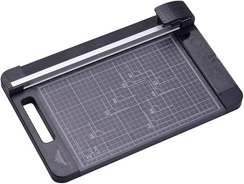 QXSJEDYCH Papierschneider-Aktenvernichter, 3-in-1-Papierschneider, multifunktionaler A4-Papierschneider, gerader Skip-Wellenschneider mit for Bastelpapier, Kartenfotos Schneiden