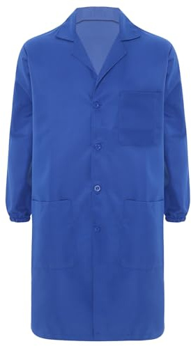 Rswnyirn Homme Manteau de Travail Veste de Travail de Jardinage Vêtements de Blouse d'Atelier Chantier Bleu royal 170